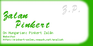 zalan pinkert business card